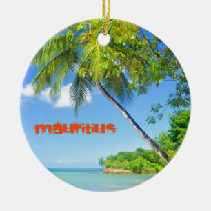 Tropisk ö i Mauritius Julgransprydnad Keramik