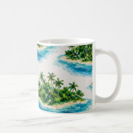 Tropisk ö palmer kaffemugg