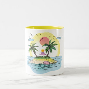 Tropisk Ö Sun Drinkware Två-Tonad Mugg