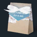 Tropisk oceanstrand presentaskar<br><div class="desc">Turkos havsvatten och tropisk strand med skummande bränningar för tropiskt bröllopstema</div>