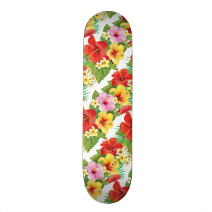 Tropisk öhibiskus old school skateboard bräda 21,6 cm