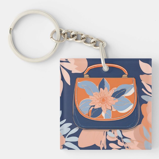 Tropisk Orange Blå AI-konst  (Framsidan)