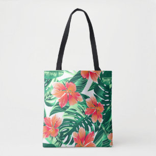 Tropisk orange hibiscus tygkasse