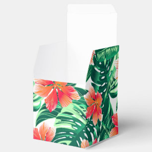 Tropisk orange hibiskus presentaskar