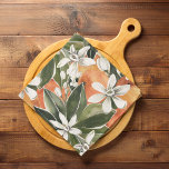 Tropisk Orange och blommor Vattenfärg Mönster Kökshandduk<br><div class="desc">Tropisk Orange och blommor Vattenfärg Mönster</div>