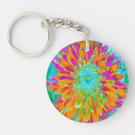 Tropisk Orange och Shock rosa Decorative Dahlia