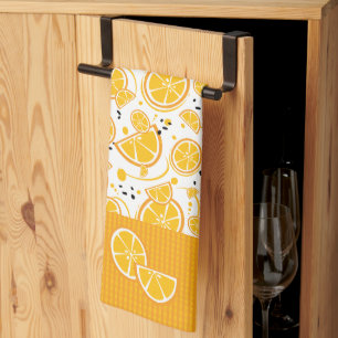 Tropisk Orange Slices Wedges Citrus Summer Fruit Kökshandduk