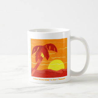 Tropisk Orange Solnedgångsmugg Kaffemugg