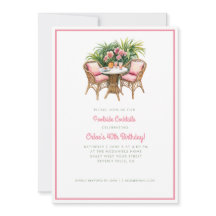 Tropisk Orchid med Rattanstolar | BASSÄNG PARTY I