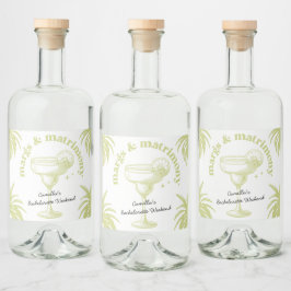 Tropisk Palm Cocktail Möhippa Helg Spritflaskor Etikett