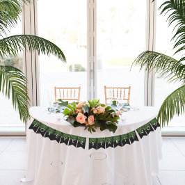 Tropisk Palm Natt Himmel Evigt Börjar Nu Vimplar