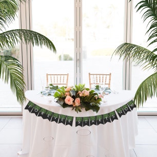 Tropisk Palm Natt Himmel Evigt Börjar Nu Vimplar