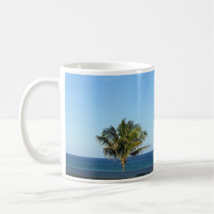 Tropisk Palm Ocean Morgonljus Design Kaffemugg