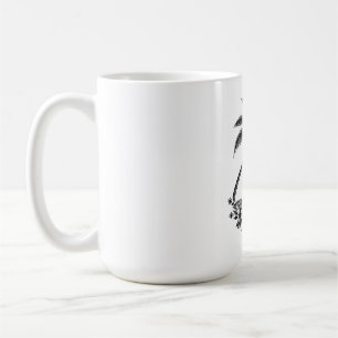 Tropisk Palm Solnedgång – Minimalistisk Strand Lin Kaffemugg