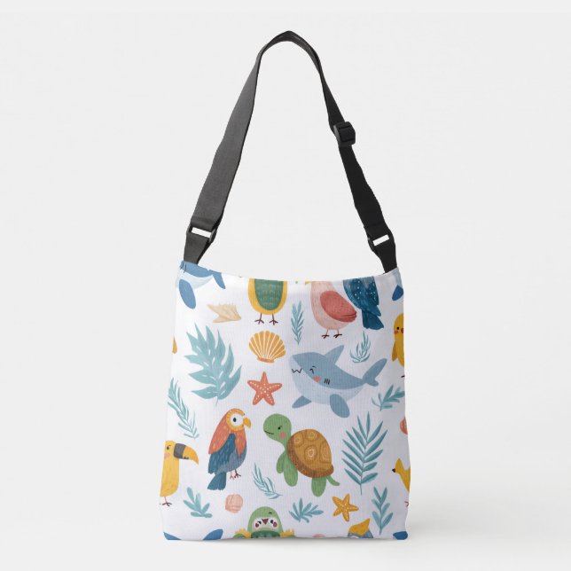 Tropisk Palm Totebag Present Axelväska (Framsida)