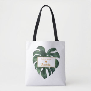 Tropisk palmblad Brudtärna Totebag Tygkasse