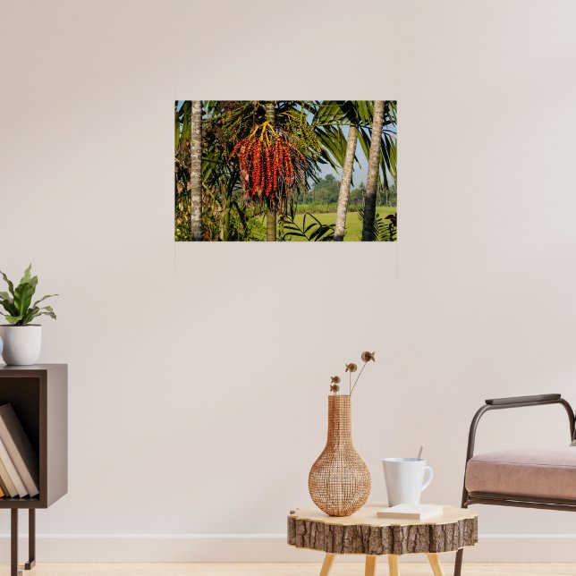Tropisk palmfrukt ölandschaft posters tryck (Vardagsrum 3)