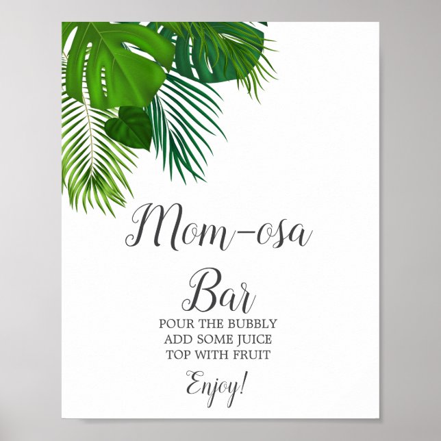 Tropisk palmmamma-osa barskylt poster (Framsidan)