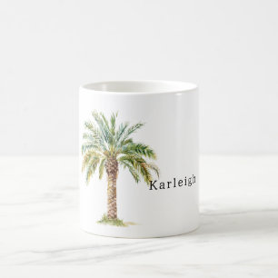 Tropisk palmträd kaffemugg