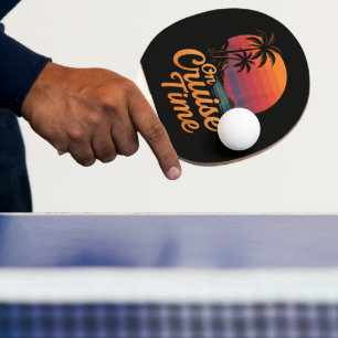 Tropisk Palmträd Solnedgångs Kryssning Semester Pingisracket
