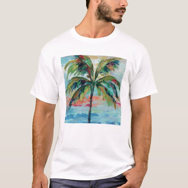 Tropisk | palmträd t-shirt (Framsida)