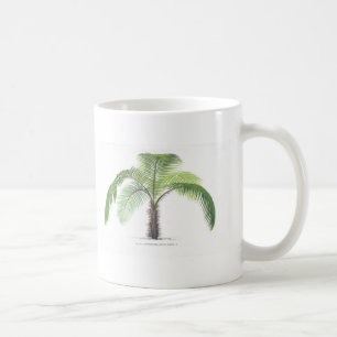 tropisk palmträdsamling - teckning VI Kaffemugg