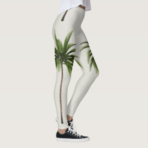Tropisk palmträdsommardamasker leggings