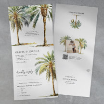 Tropisk palmtree strandbröllop