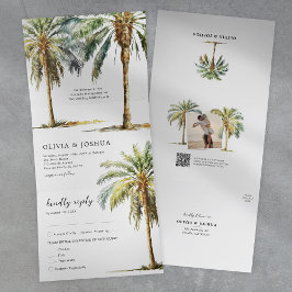 Tropisk palmtree strandbröllop