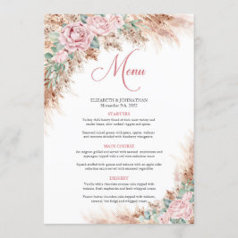 Tropisk pampasgräs och och grön gräs meny