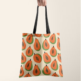 Tropisk Papaya Varm Orange Tygkasse