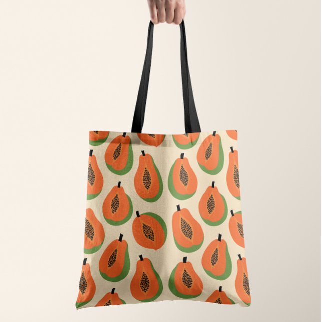 Tropisk Papaya Varm Orange Tygkasse (Skapare uppladdad)