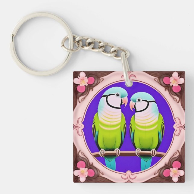 🦜 Tropisk Papegoja Duo Konst Charm Present 🦜 (Framsidan)