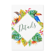 Tropisk paradis krans detaljer Bröllopsbilaga