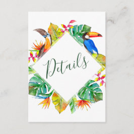 Tropisk paradis krans detaljer Bröllopsbilaga Tilläggskort