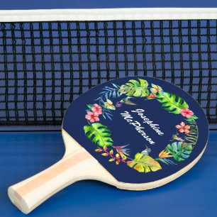 Tropisk paradis krans med namn pingisracket