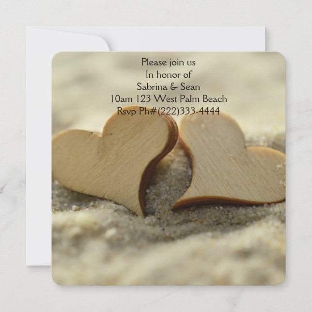 Tropisk paradise Beach Handflatan Destiny Destiny' Inbjudningar (Framsida)