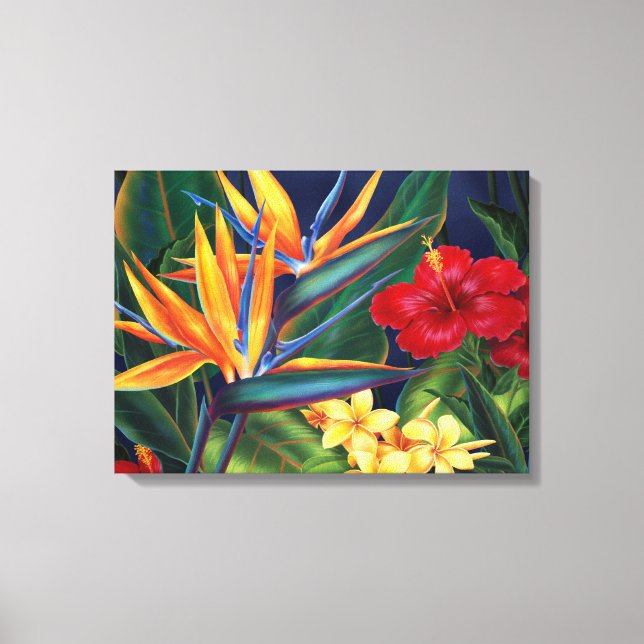 Tropisk paradise Hawaiian Wrapped Canvas (Framsida)