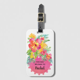 Tropisk paradise Hibiscus Luggage Bagagebricka