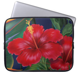 Tropisk paradise Hibiscus Neoprene Wetdräe Laptop Sleeve