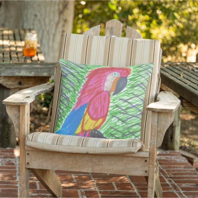 Tropisk paradise Macaw Dekorativ kudde (Stol)