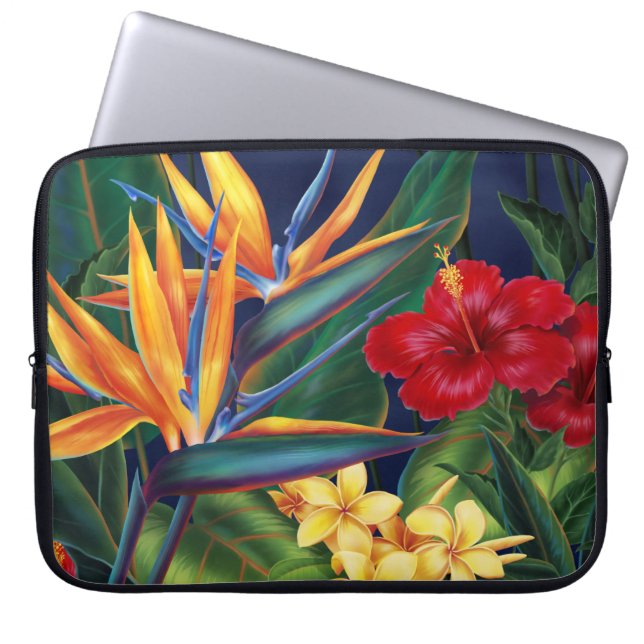 Tropisk paradise Neoprene Wetdräkt Laptop Sleeve (Framsidan)