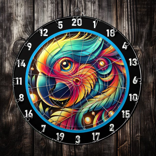 Tropisk paradise Parrot Dartboard Decor Darttavla (Skapare uppladdad)
