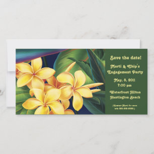 Tropisk paradise Plumeria Inbjudan och fotokort