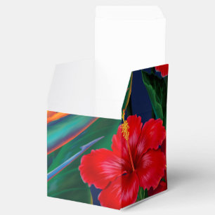 Tropisk paradishawaiiboblommigt presentaskar