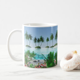 Tropisk paradisö kaffemugg