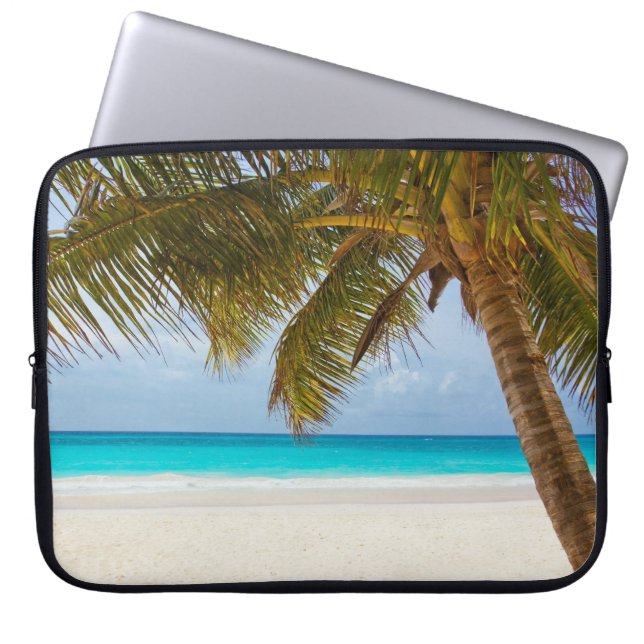 Tropisk paradisstrand laptop sleeve (Framsidan)