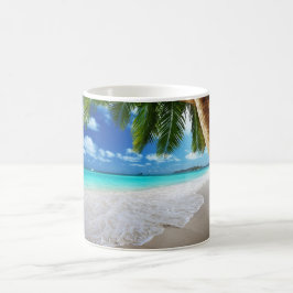 Tropisk paradisstrandmugg kaffemugg