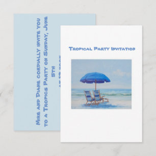 Tropisk Partyn Invitation Inbjudningar