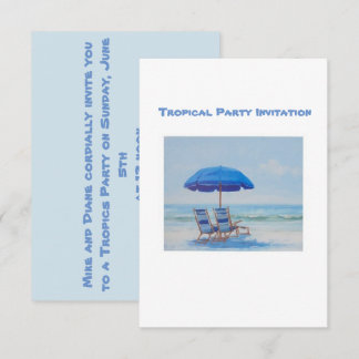 Tropisk Partyn Invitation Inbjudningar